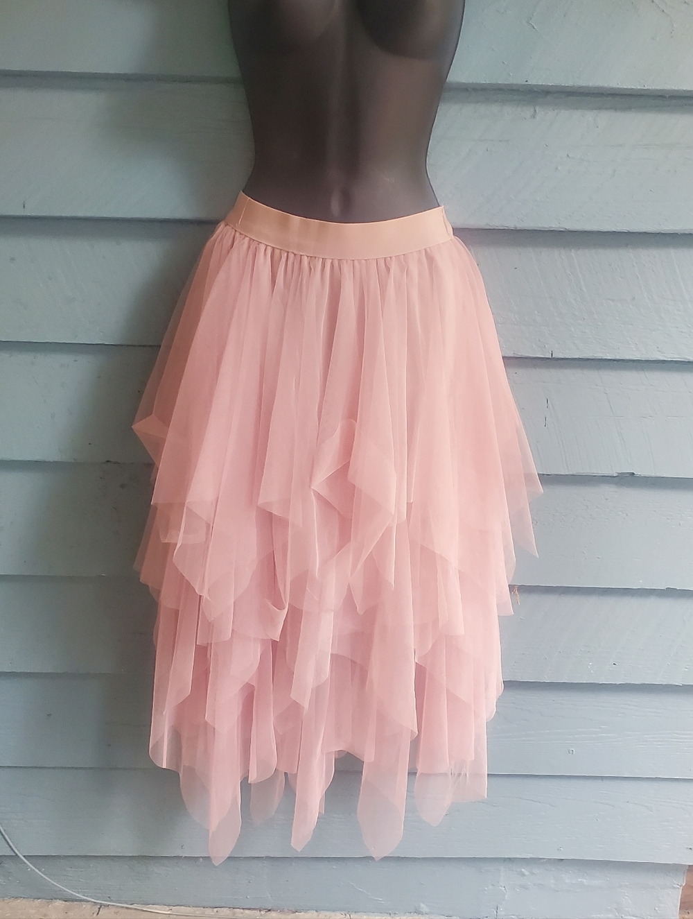 Women's Pink Layered Tulle Skirt